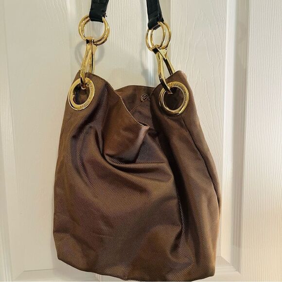 Jean Pierre Hobo Bucket Bag with Gold Accents - Picture 2 of 14